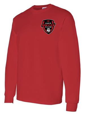 Gildan Long Sleeve 50/50 T-shirt- RED Image