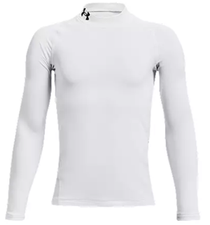 Under Armour Cold Gear Compression Mock in White Image